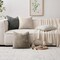 Pack of 2 Khaki Decorative Pillow Covers 18x18 Inch Soft Chenille Couch Throw Pillows Farmhouse Cushion Covers for Home Decor Sofa Bedroom Living Room